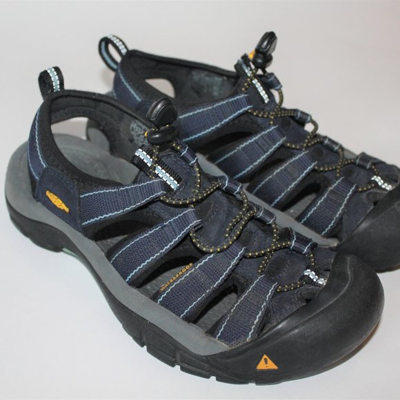 navy blue walking sandals